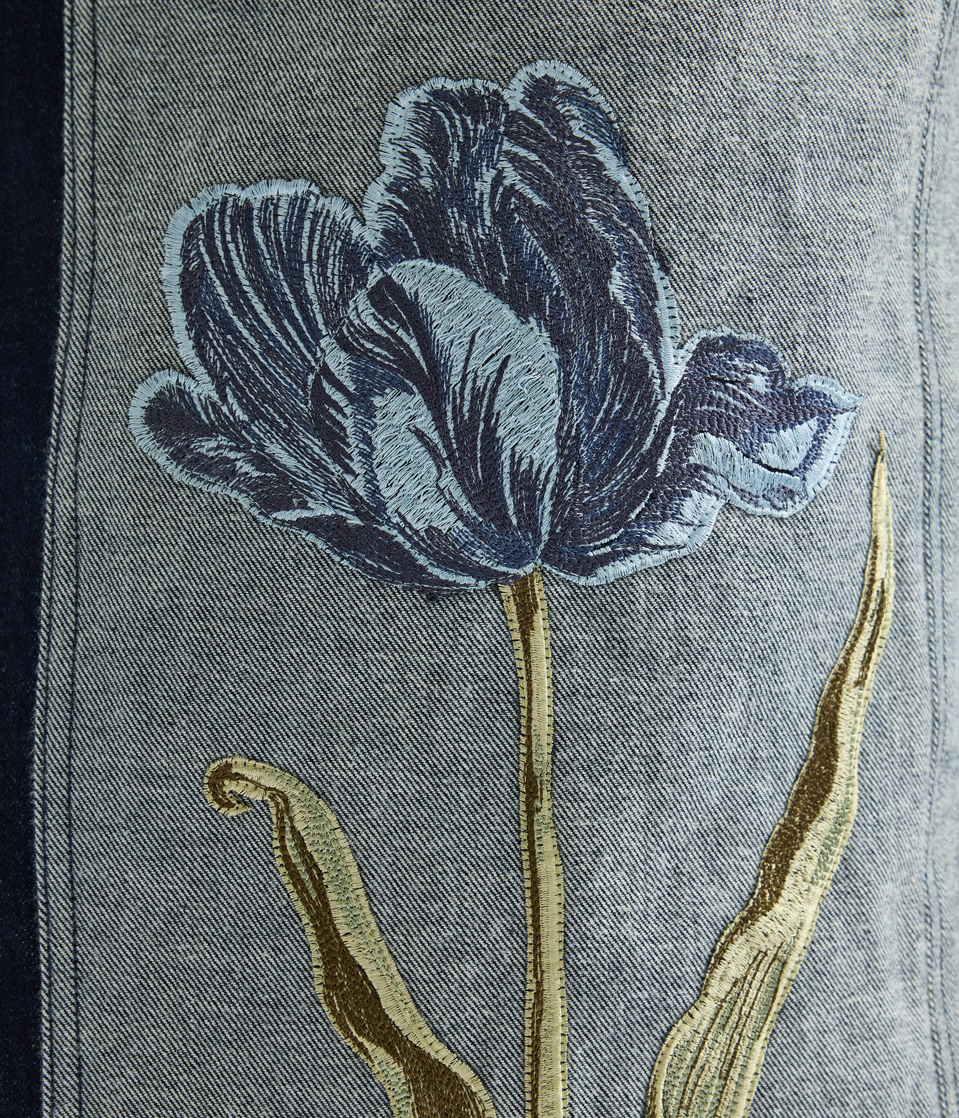 Denim Sleeveless Midi Dress - Image 6