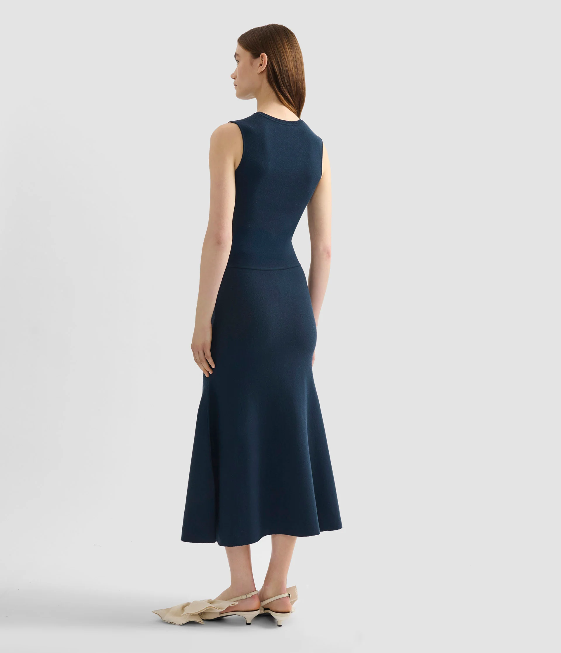 Floral Jacquard Sleeveless Knit Dress - Image 3