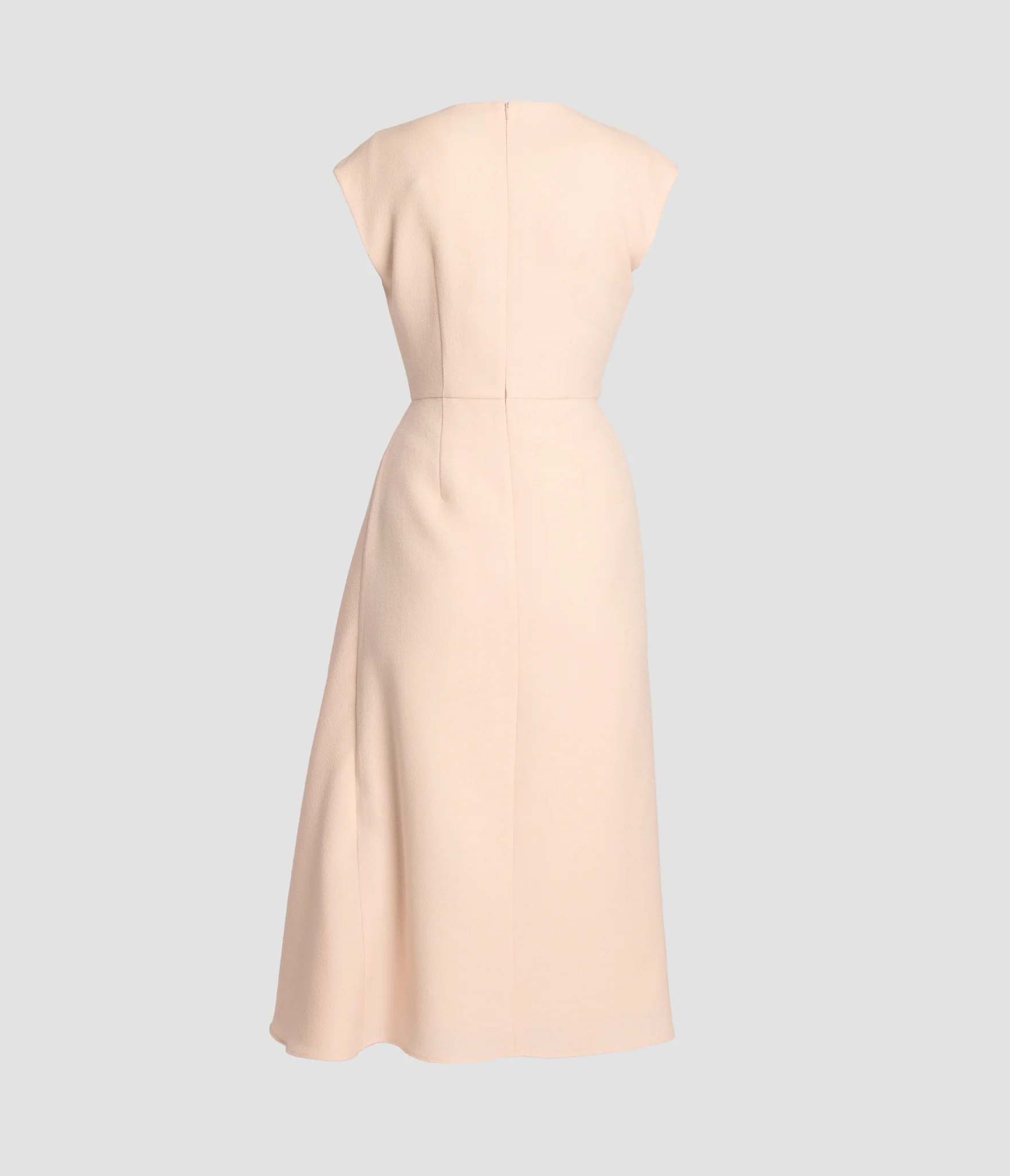 Wool Sable Draped Midi Dress - Image 2